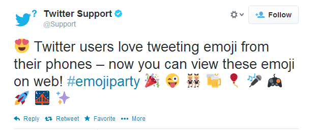 Twitter emoji support