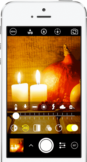 iPhone 5S manual controls screenshot cropped
