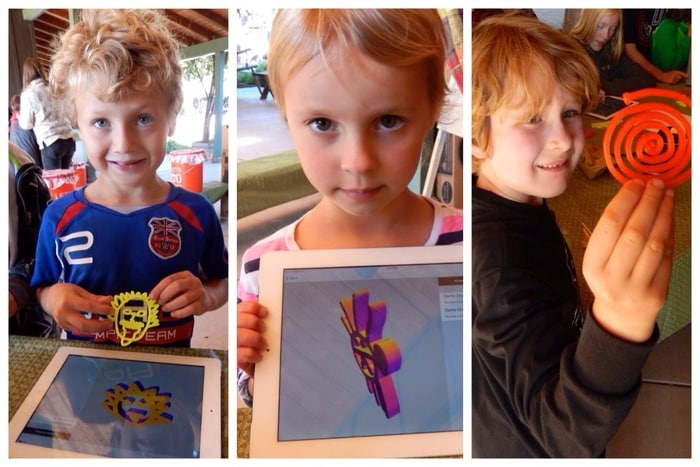 Kids With Printeer And Their Designs
