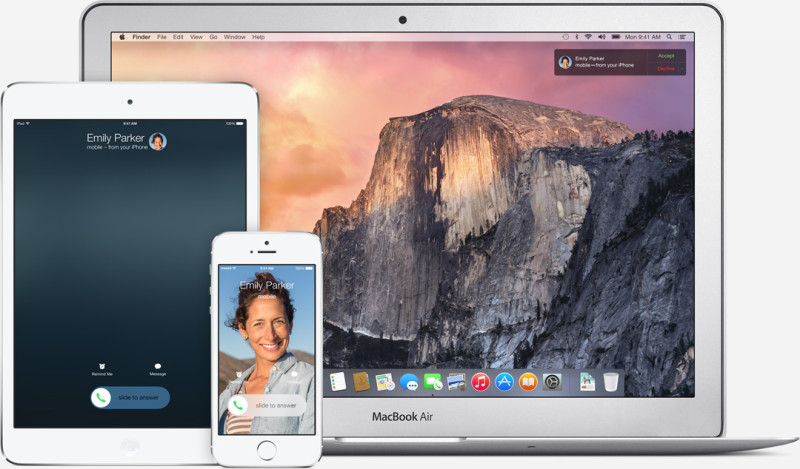 OS X Yosemite iOS sync