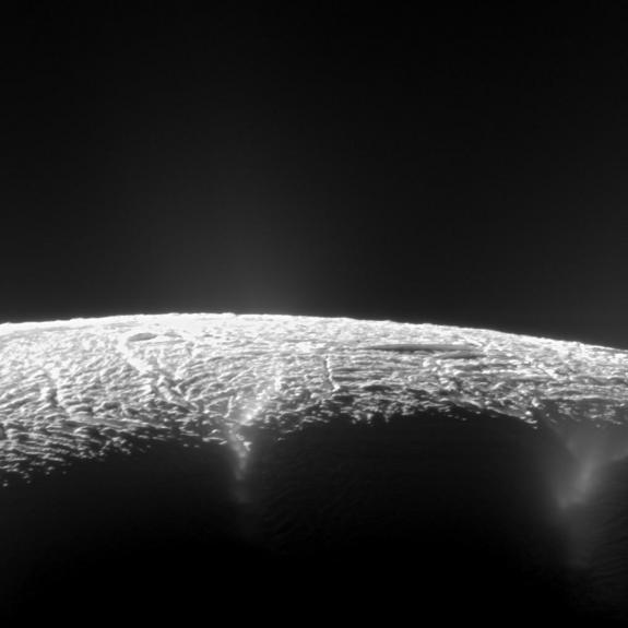 Cassini Captures Geyser Basin On Enceladus