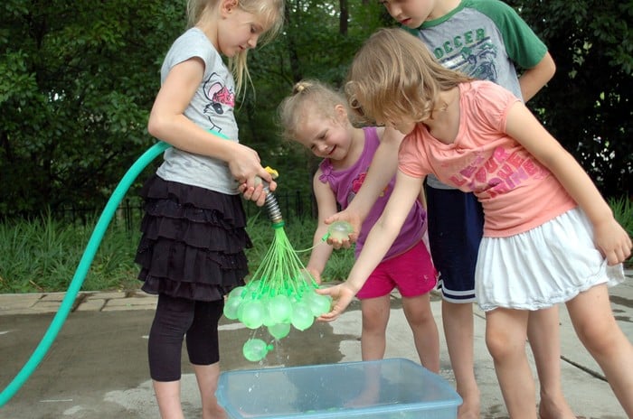 Hose Connected To Water Balloons