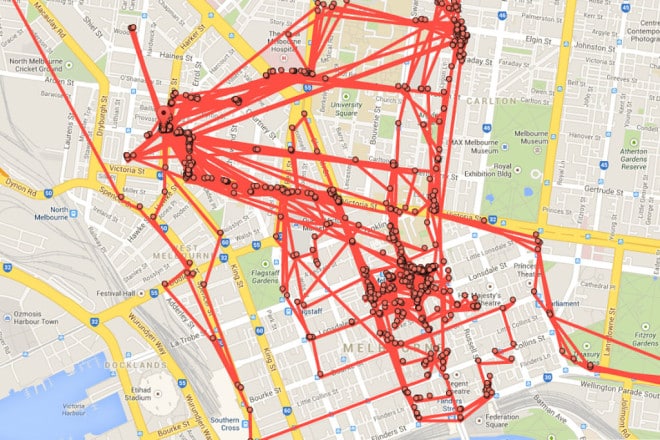 Google Maps Tracking Movements