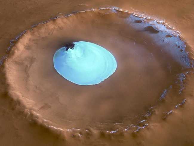 Ice In A Crater