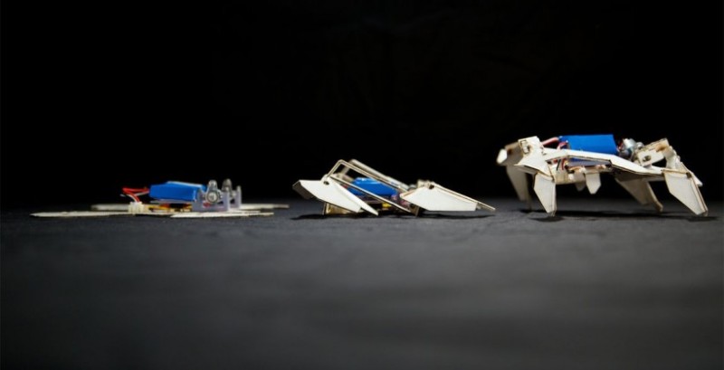 Self Assembling Origami Robot That Can Fold Itself