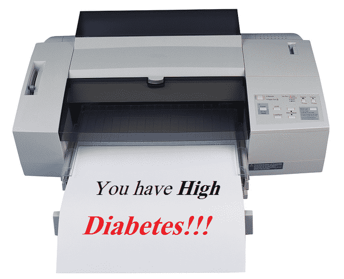 Printer With Diabetes Confirmation