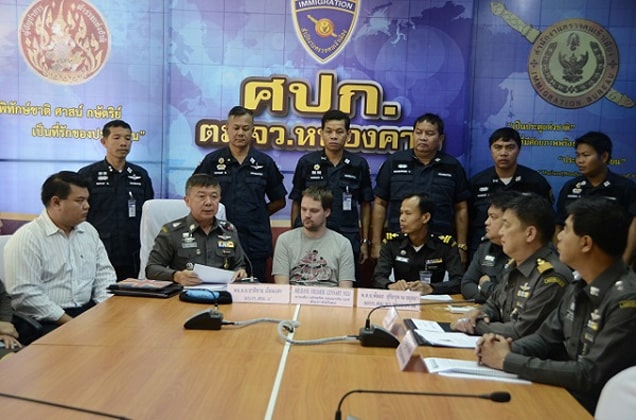 Hans Fredrik Lennart Neij With Immigration Police of Thailand