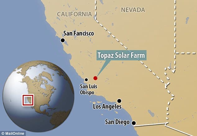 Location Of Topaz Solar Farm