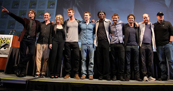 The Avengers Line-Up at Comic-Con