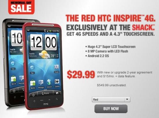 Red HTC Inspire 4G 