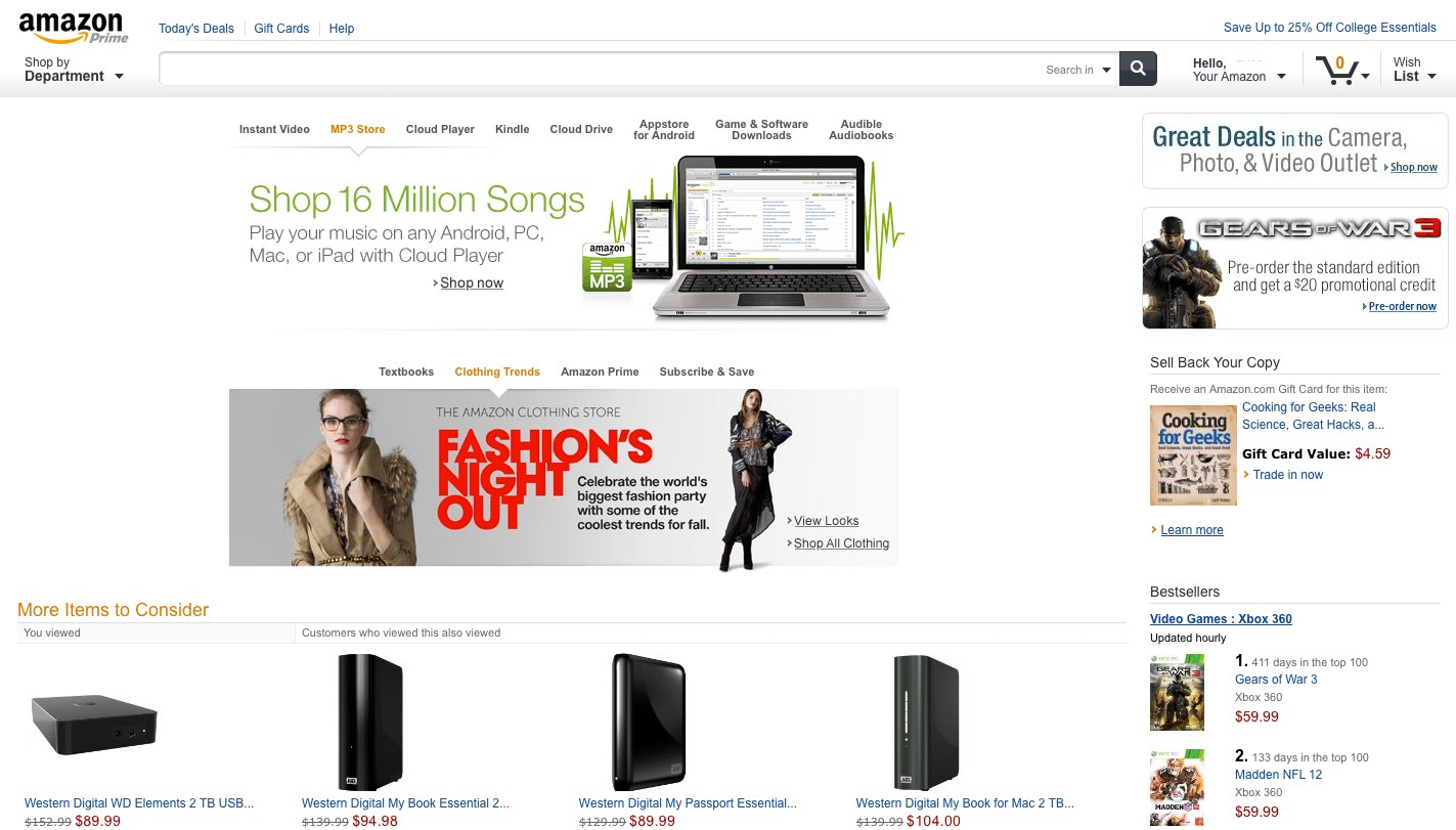 Amazon.com New Homepage
