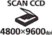 Scan up to 4800 x 9600 dpi