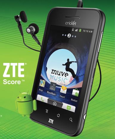 ZTE Android For Cricket Mobile