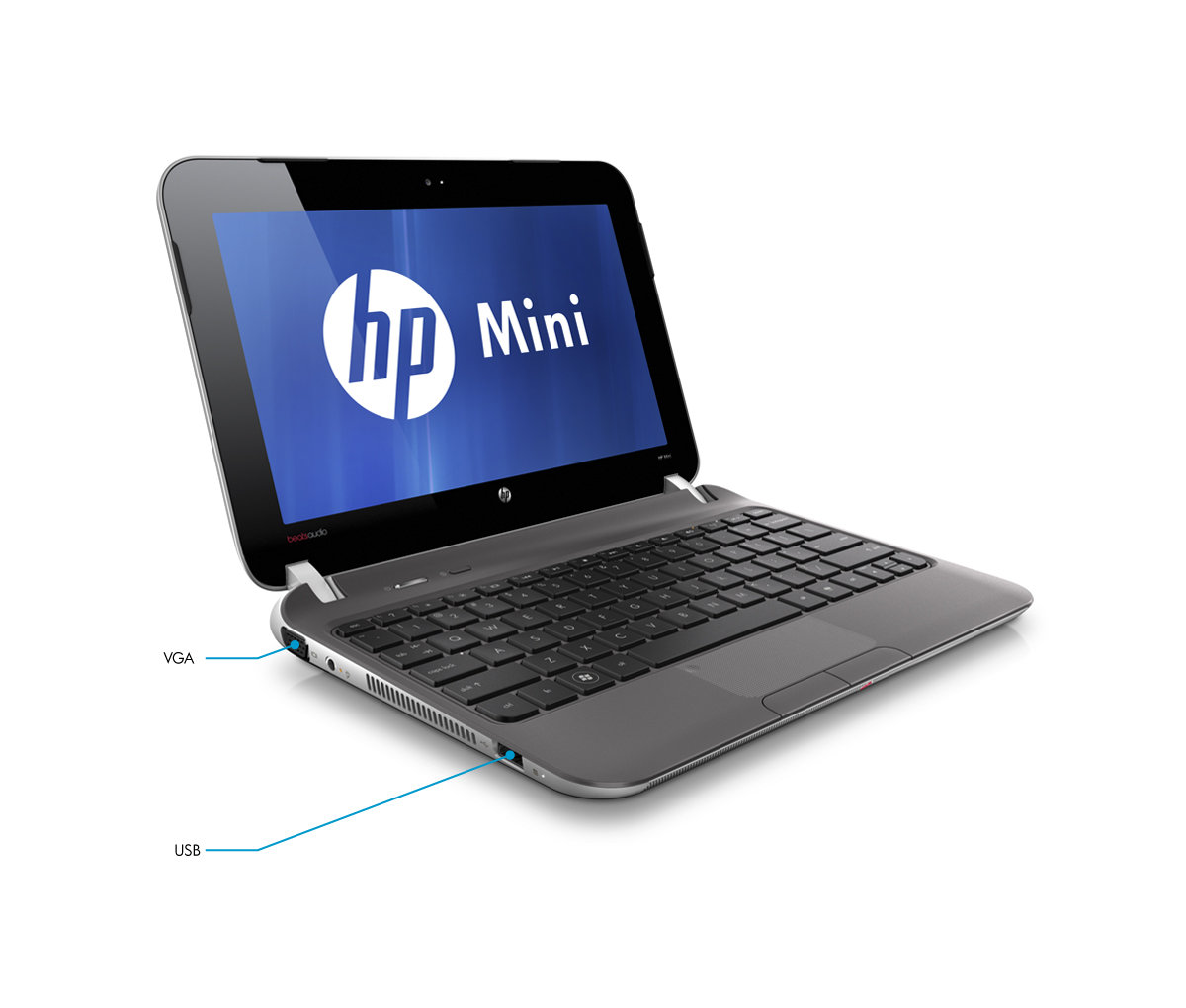 HP Mini 210-4150NR Netbook PC Left View