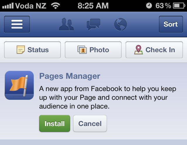 Facebook New Pages Manager App For iPhone, Image Credit: 9to5mac