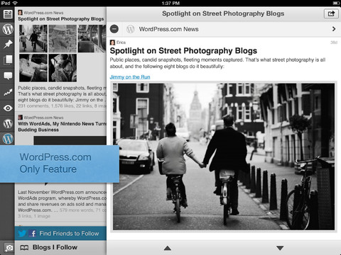WordPress app for iOS