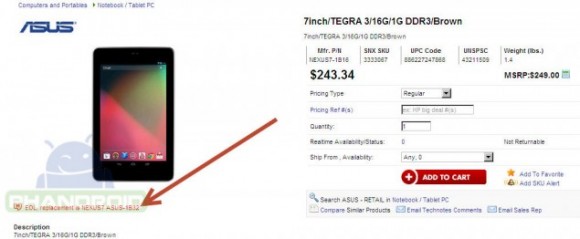 Nexus 7 32GB leak, image credit:slashgear.com