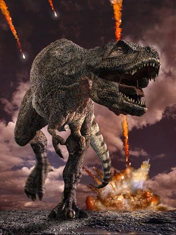 Asteroid Destroying Dinosaurs