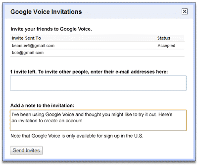 Read more about the article Invitation to Freinds in Google Voice is ON