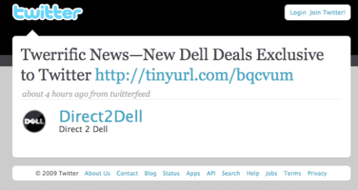 Read more about the article Dell earned $6.5M sales through Twitter