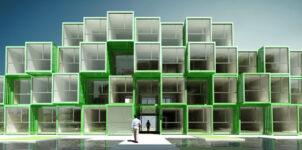 Student Housing Complex Designed From 100 Recycled Shipping Containers In France By OLGGA