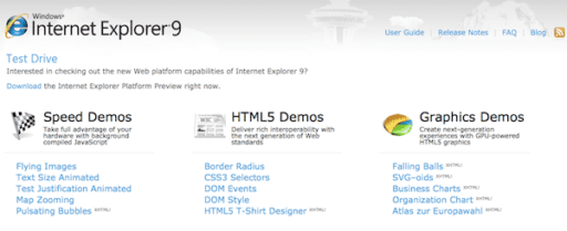 Read more about the article Microsoft Internet Explorer 9 Support HTML5