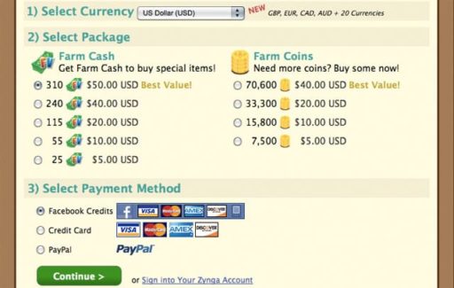 Read more about the article FarmVille now supports the Facebook Credits virtual currency