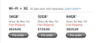 Apple Store Shipping iPad 3G By May 7