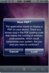 Secure your iDevice After Jailbreaking with JailbreakMe Using PDF Loading Warner