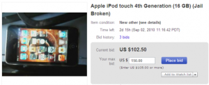 Read more about the article Apple iPod Touch 4 / 4G 4th Generation (16GB)(Jailbroken)