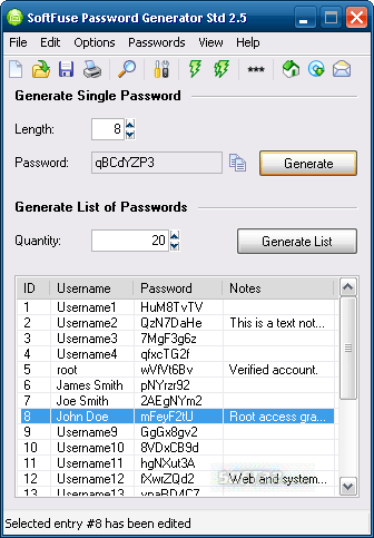 Read more about the article SoftFuse Password Generator Std 2.5 For Windows
