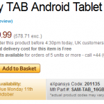 Samsung Galaxy Tab Is Now For Pre-Order