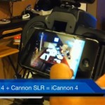 iPhone 4 inside Canon SLR
