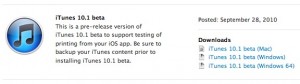 Read more about the article Apple Released iTunes 10.1 Beta for Developers