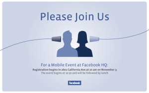 Read more about the article Facebook Going To Hold a Mobile Event On Nov 3