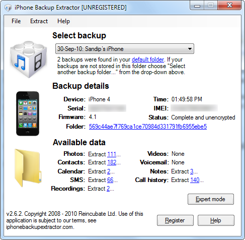 iphone backup extractor full version free