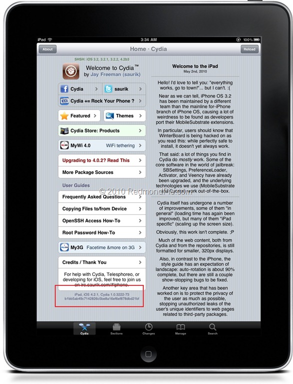 Read more about the article iOS 4.2.1 GM on iPad and iPod touch 4G Jailbroken With PwnageTool
