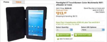 Pandigital’s 9-inch Novel eReader Tablet Now Selling On