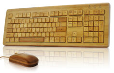 Natural Full Bamboo Keyboard And Mouse Combo