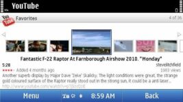 Symbian^3 YouTube Mobile Client Has Updated