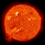 A Gigantic Looping Solar Prominence