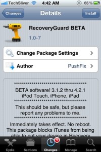 Read more about the article Stops Accidental iOS Updates For Jailbroken iPhone, iPad, iPod touch With RecoveryGuard