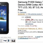 Buy Samsung Galaxy Tab From Amazon UK for Only £341