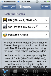 Read more about the article Saurik Adds New Features in Cydia Theme Center