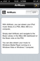 Stream Music From iPhone,iPad And iPod Touch To PS3, XBox 360 And Windows PC With AirMusic App