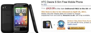 Read more about the article HTC Desire S To Be Released on April 18 With a Price Tag £419