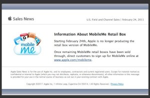 Read more about the article Apple Removes MobileMe