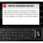 Motorola Milestone Gets Android 2.2 Froyo Update
