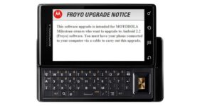Motorola Milestone Gets Android 2.2 Froyo Update