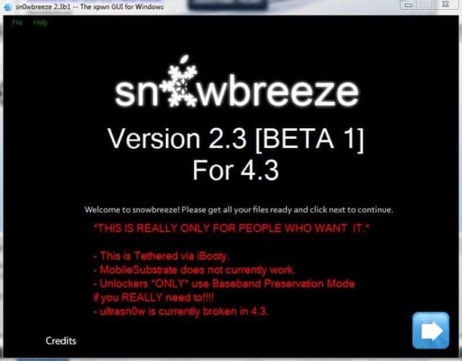 Read more about the article Jailbreak iOS 4.3 on iPhone 4, 3GS, iPod touch and iPad Using Sn0wbreeze 2.3b2